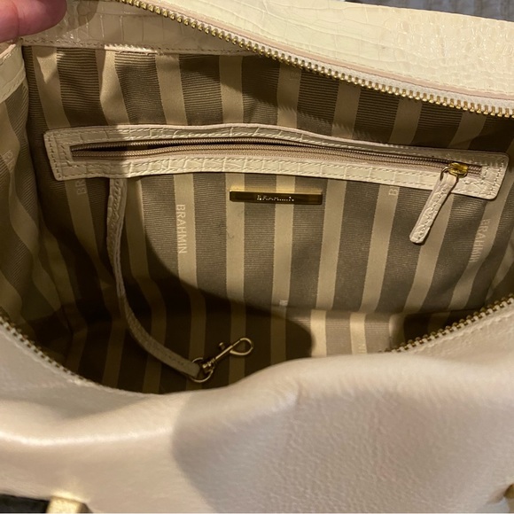 Brahmin “Priscilla Satchel” in ivory - Picture 9 of 16